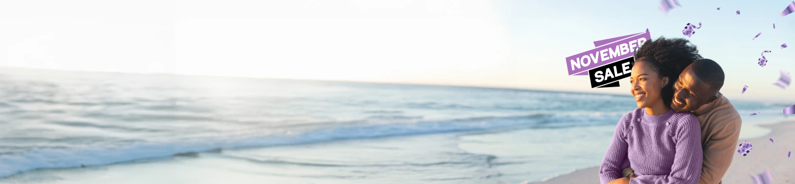 Couple enjoying November sale